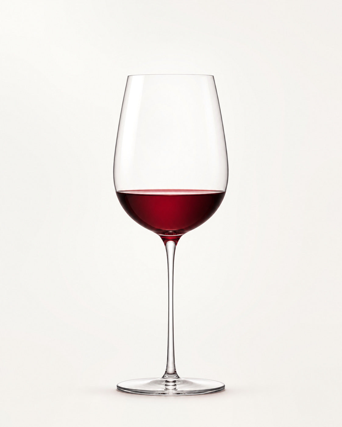 l'Esthète wine glass with red wine
